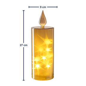 LED Kerze CAPANNA 27 cm gold