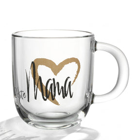 Tasse EMOZIONE mit goldenem Herz und schwarzer Schrift "Beste Mama