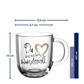 Tasse EMOZIONE 400 ml ‚Du bist einfach wundervoll‘