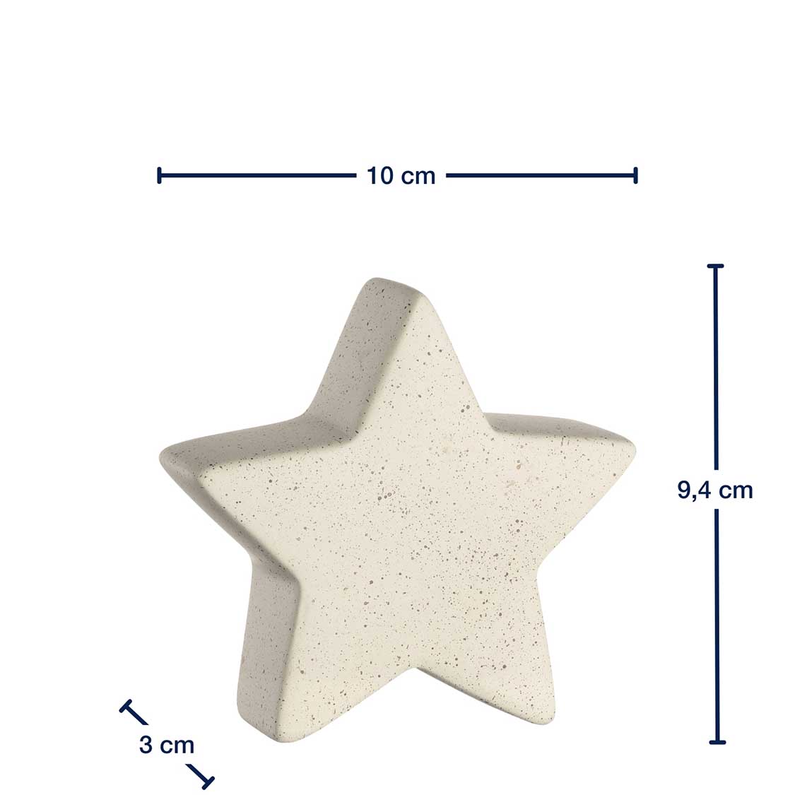 Keramikstern 9 cm creme MAGICO
