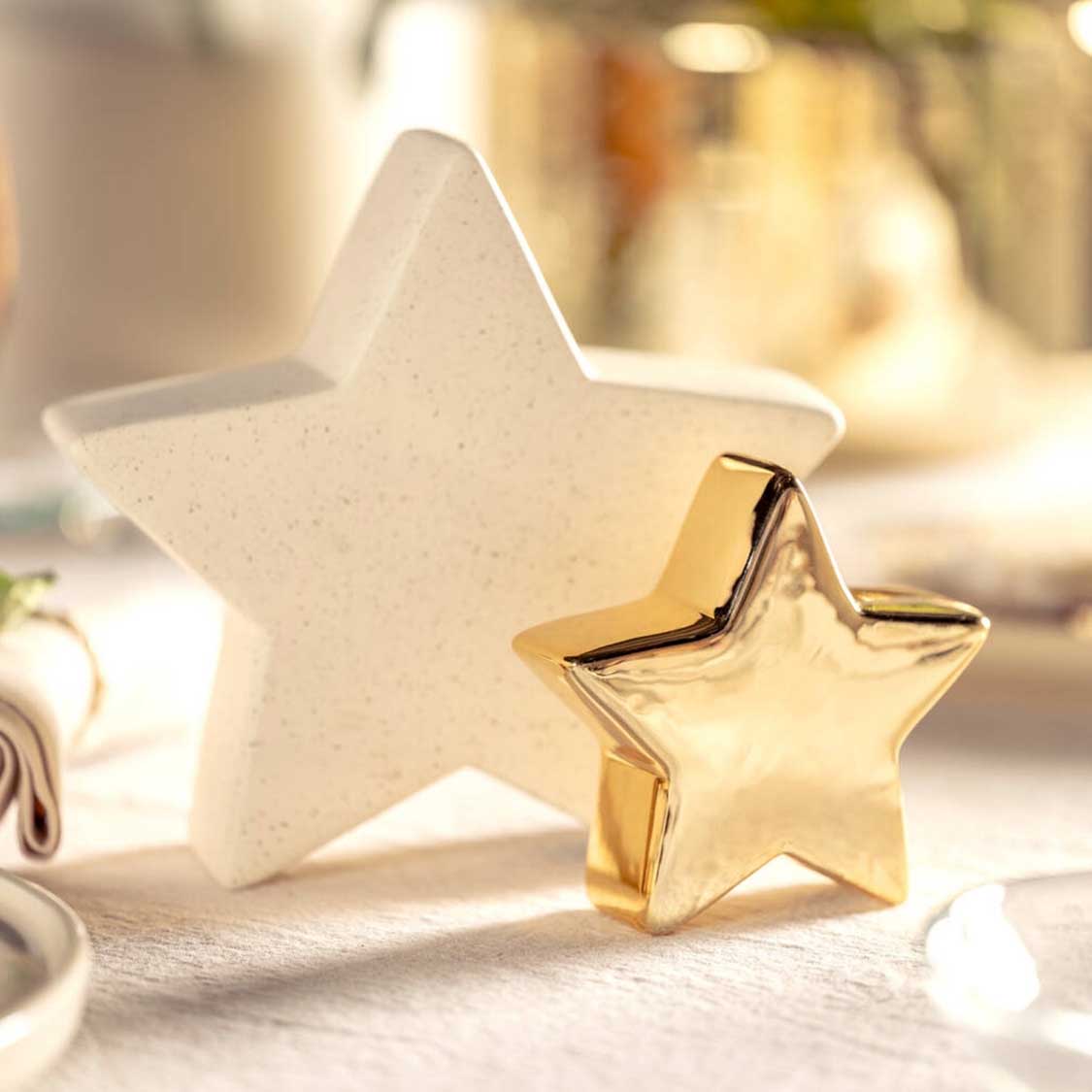 Keramikstern 15 cm creme MAGICO