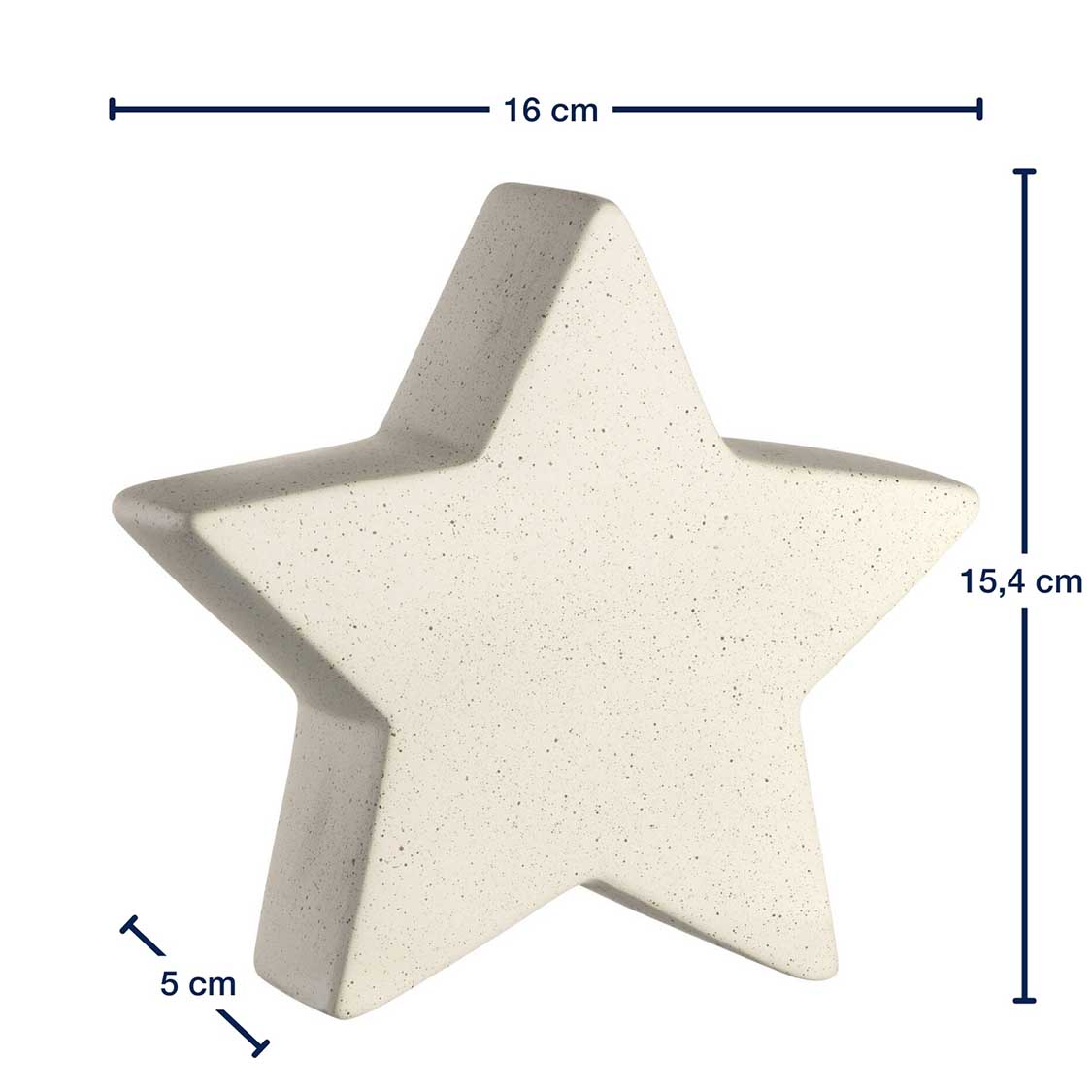 Keramikstern 15 cm creme MAGICO
