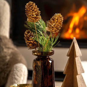 Zapfenzweig 61 cm gold CAPANNA