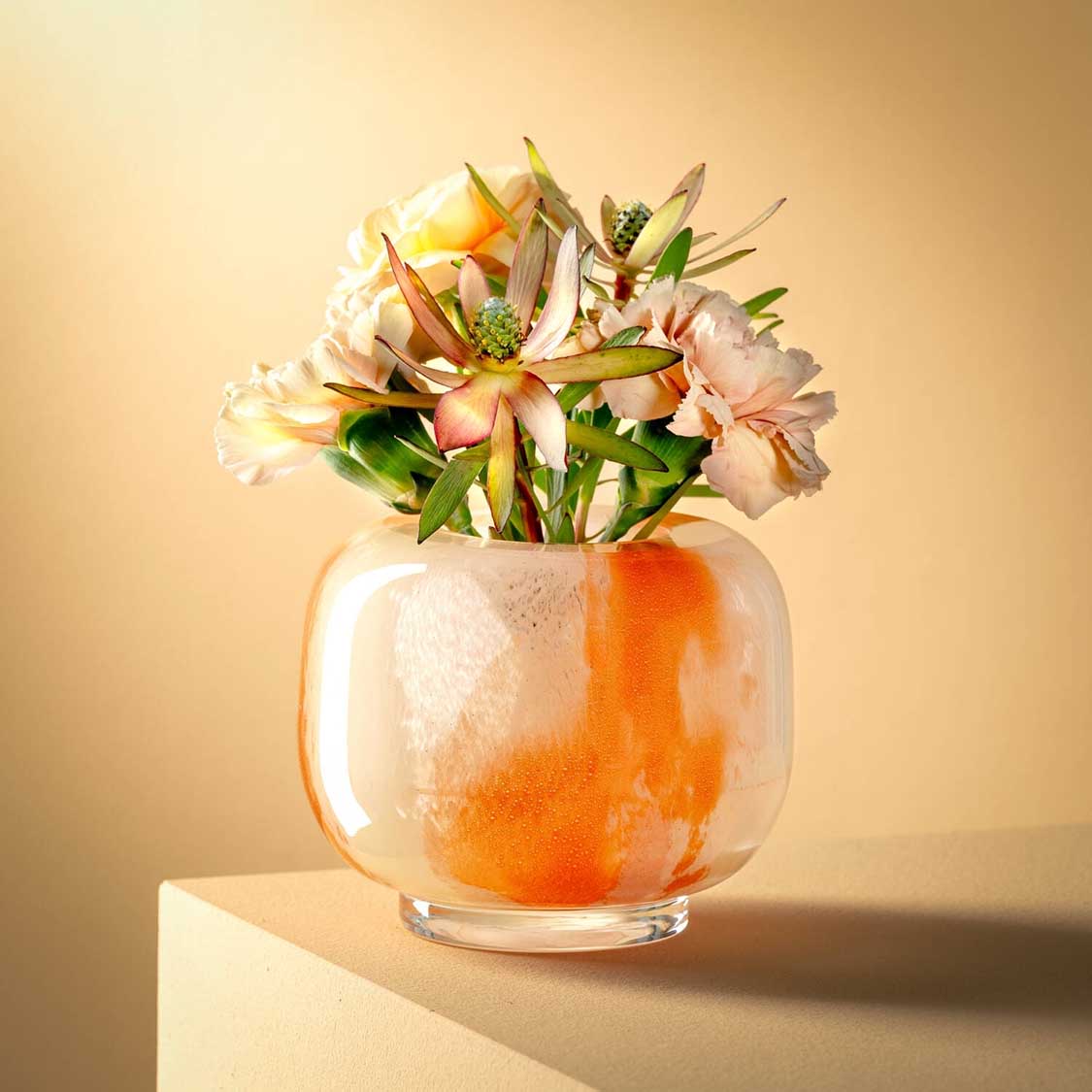 Vase CIPRIA DUE 11 cm orange/creme – LEONARDO