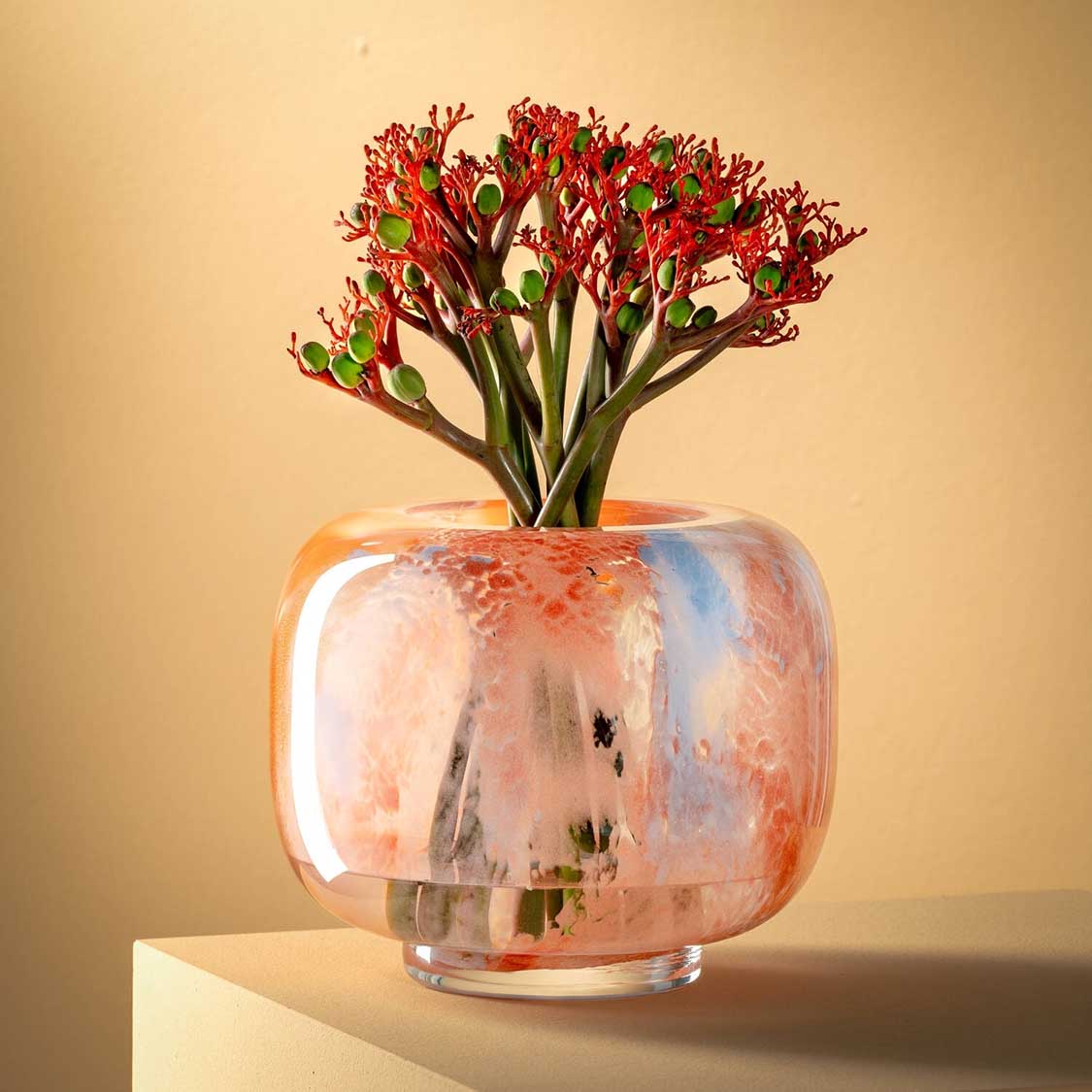 Vase CIPRIA DUE 20 cm orange/blau