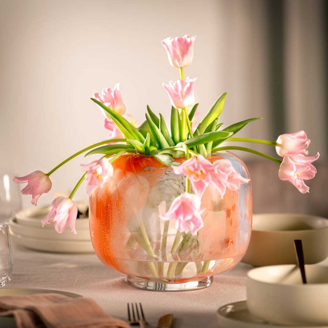 Vase CIPRIA DUE 20 cm orange/blau