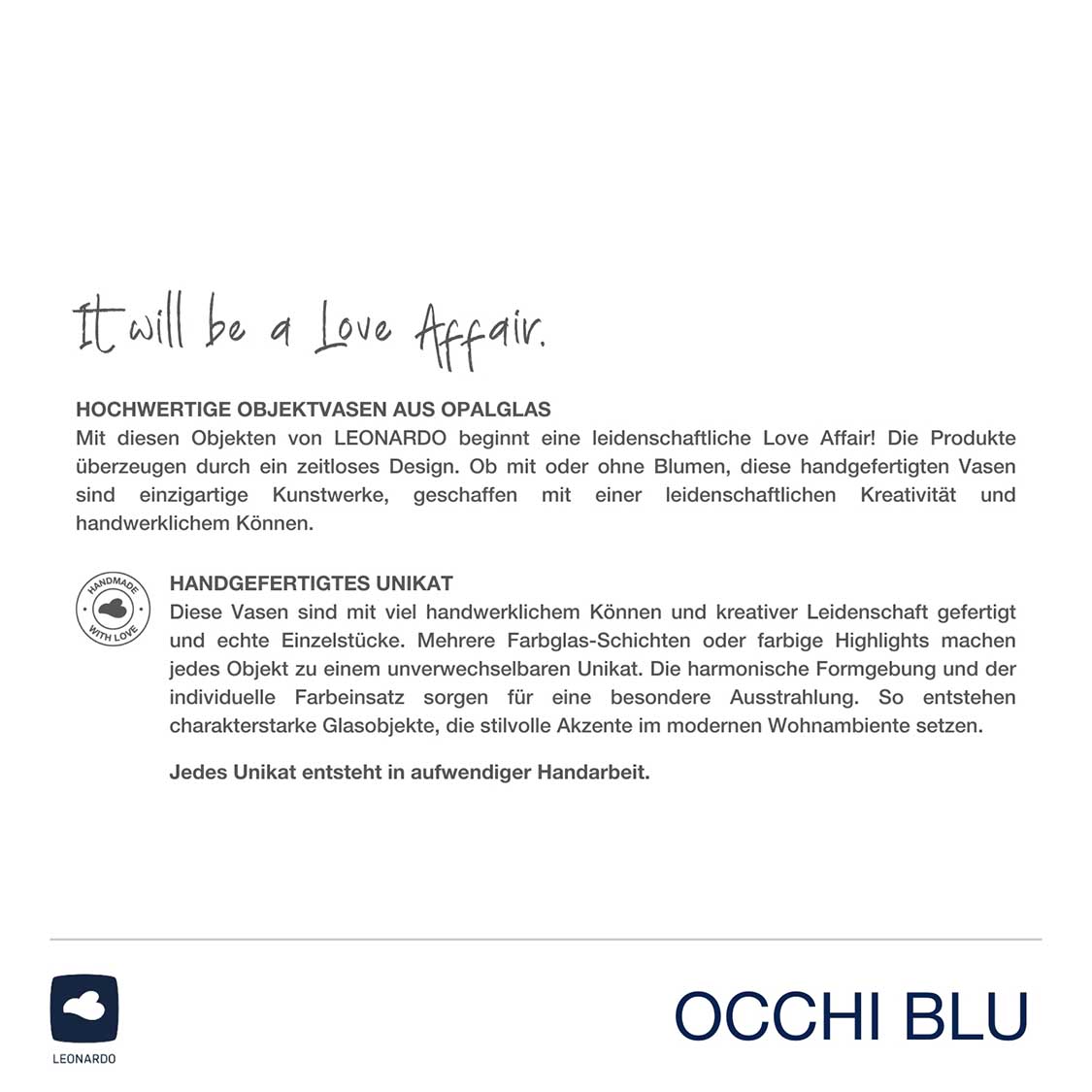 Vase OCCHI BLU 33 cm