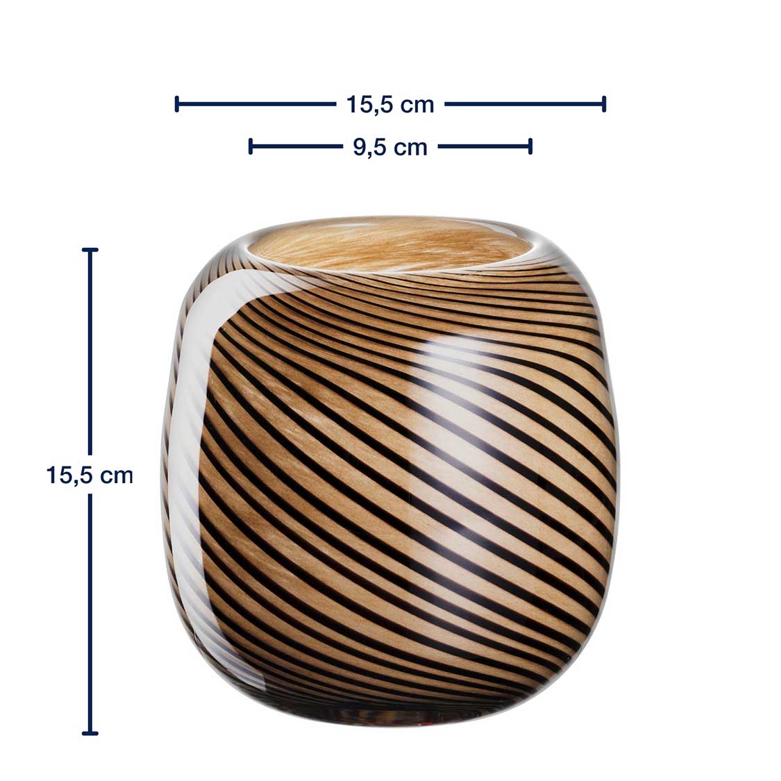 Vase FILO COLORI 16 cm braun