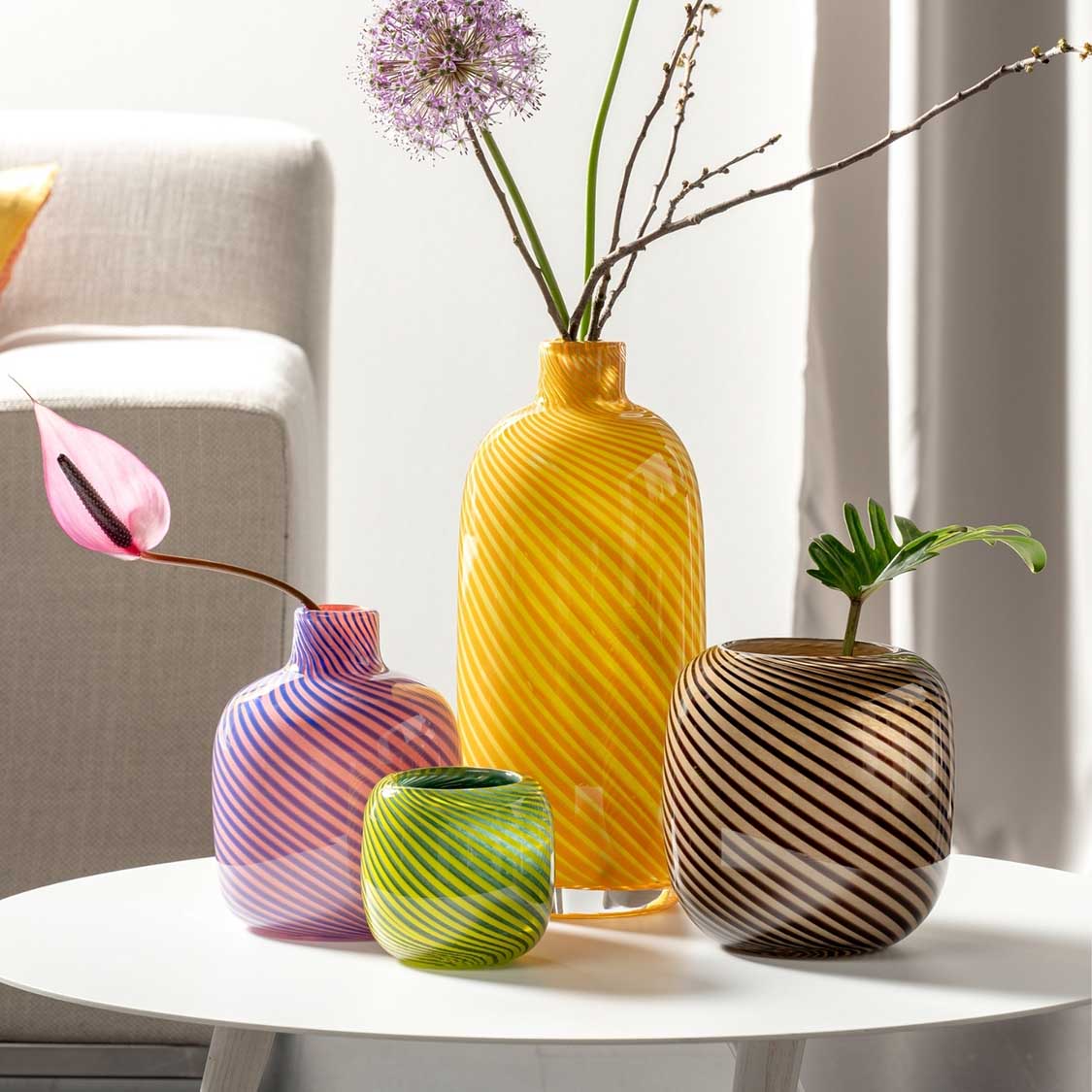 Vase FILO COLORI 16 cm braun