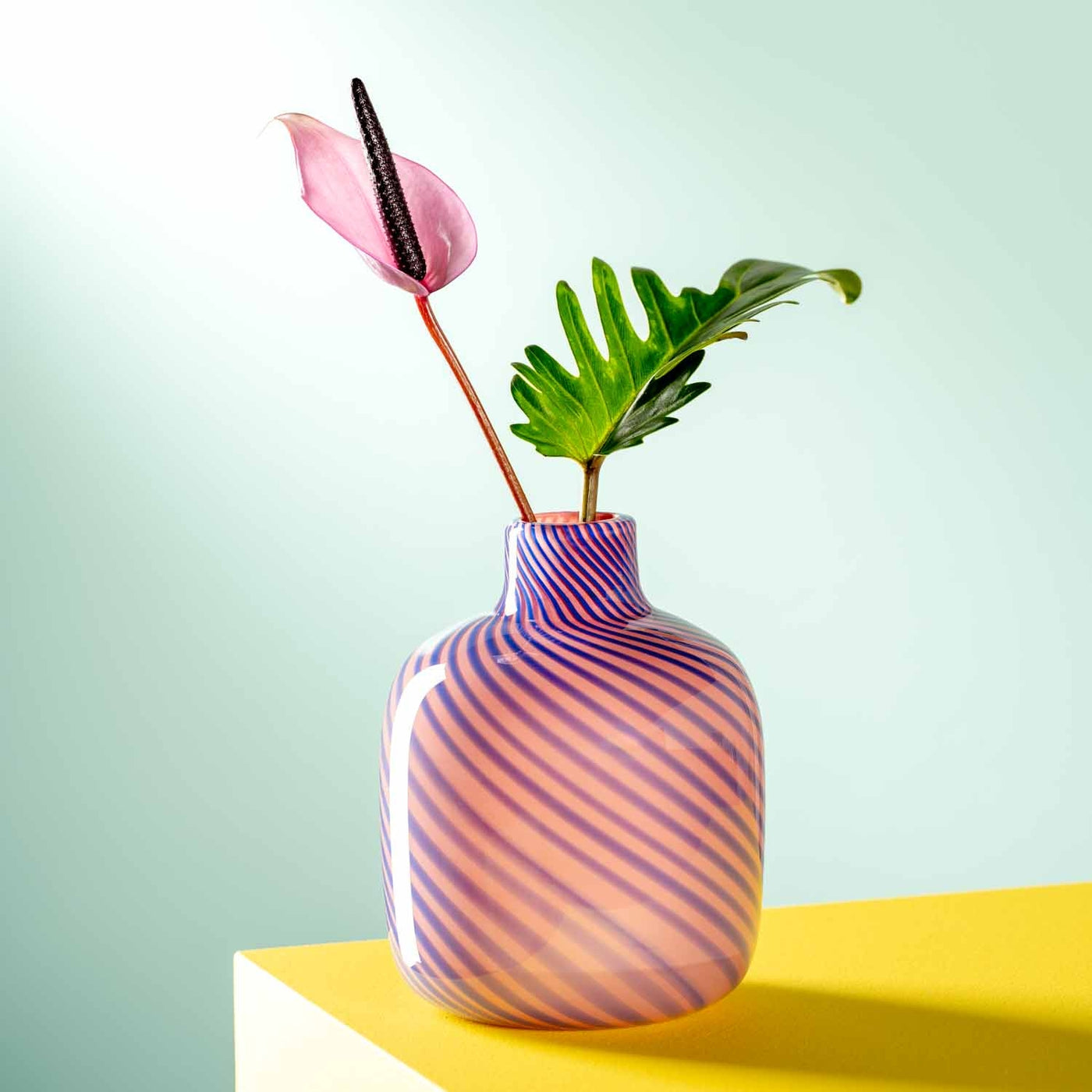 Vase Décoratif Leonardo Filo Colori En Verre - Modèle 047513, Couleur Brun