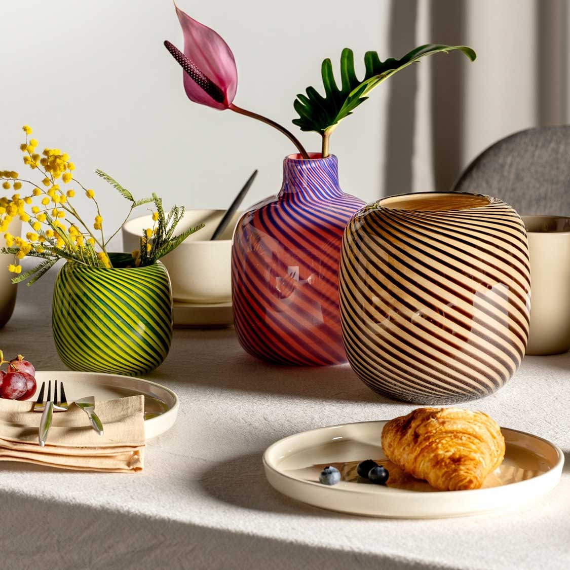 Vase FILO COLORI 16 cm pink