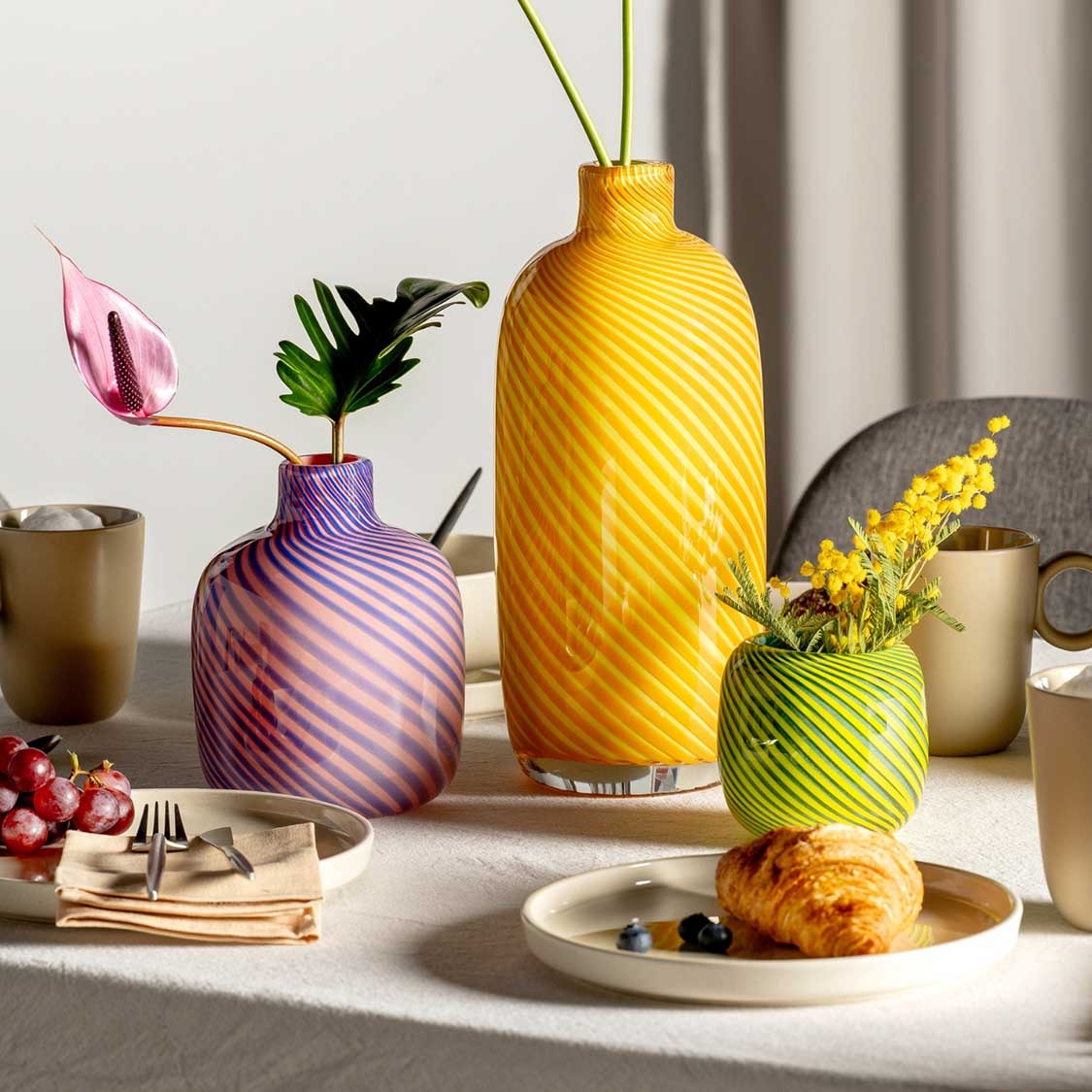 Vase FILO COLORI 16 cm pink