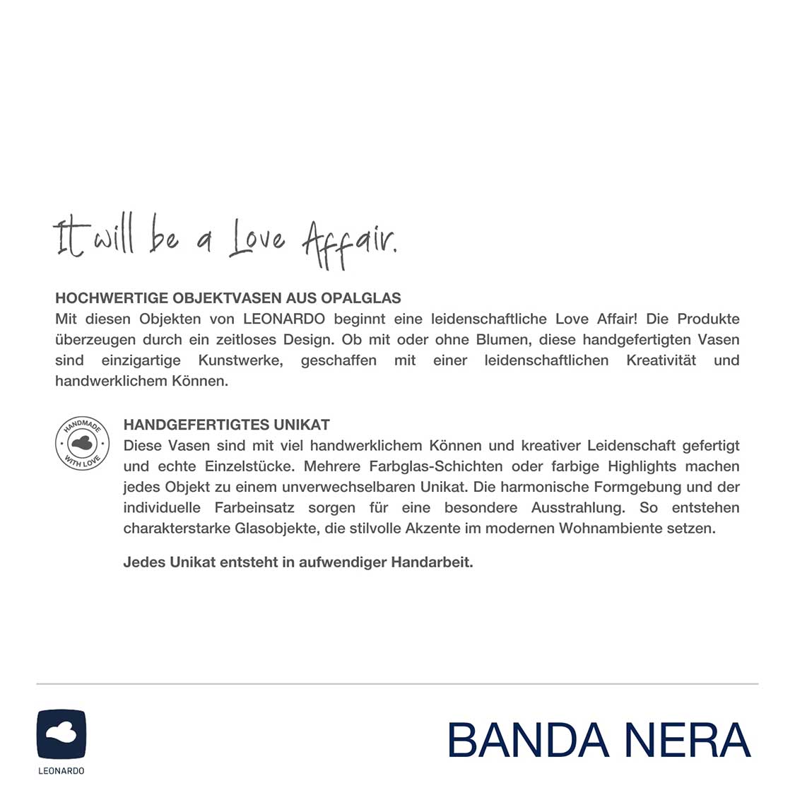 Vase BANDA NERA 26 cm