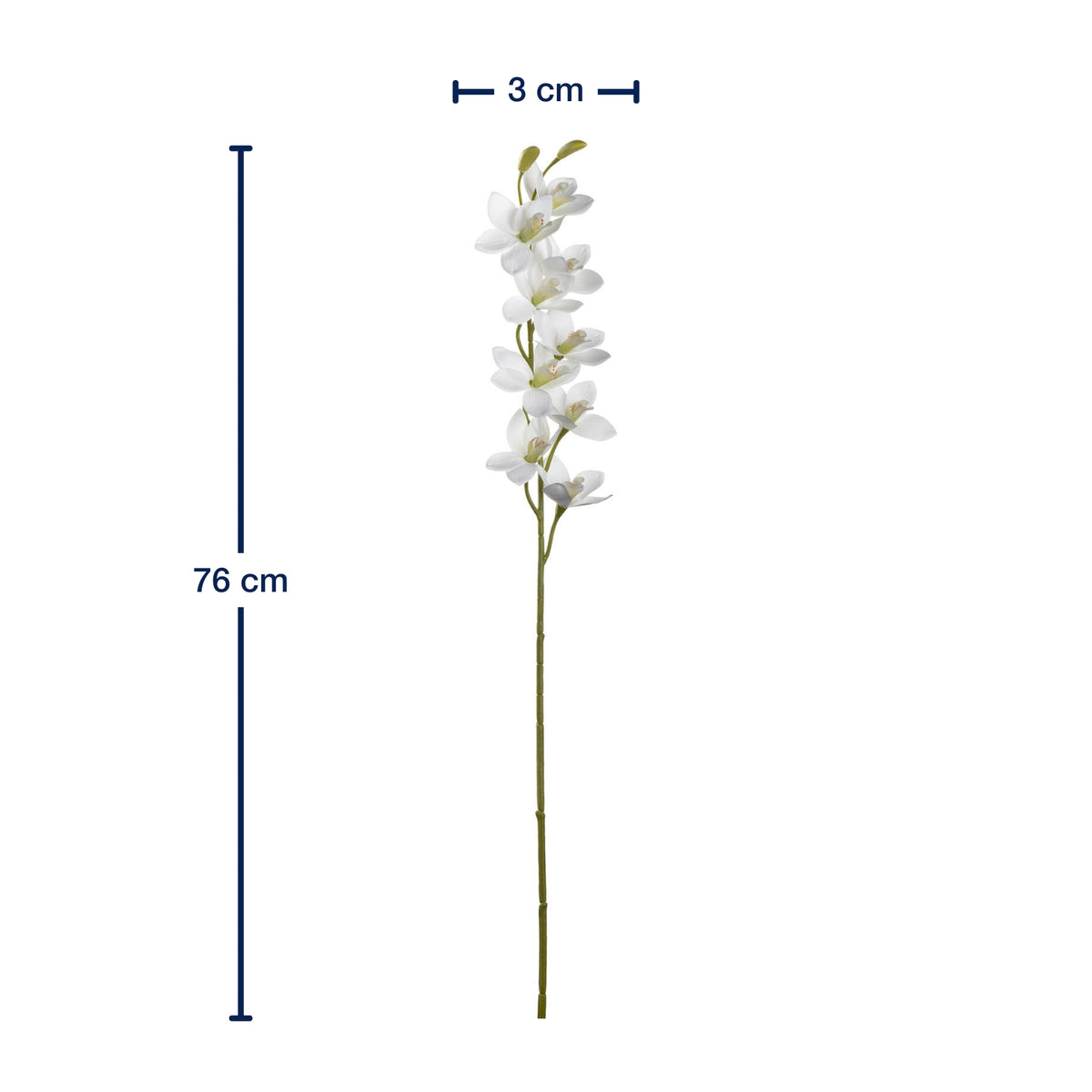 Messangaben zu Orchidee FIORE 76 cm weiß