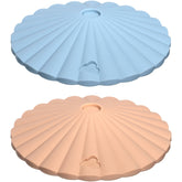 Silikon Schirmchen SOLE 10 cm apricot und blau 2er-Set