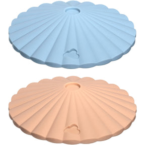 Silikon Schirmchen SOLE 10 cm apricot und blau 2er-Set