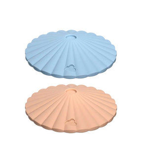 Silikon Schirmchen SOLE 10 cm apricot und blau 2er-Set