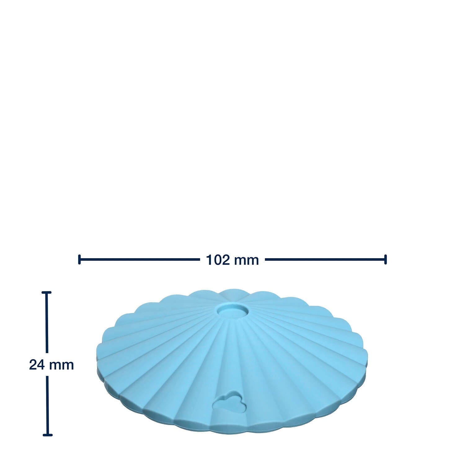 Silikon Schirmchen SOLE 10 cm apricot und blau 2er-Set