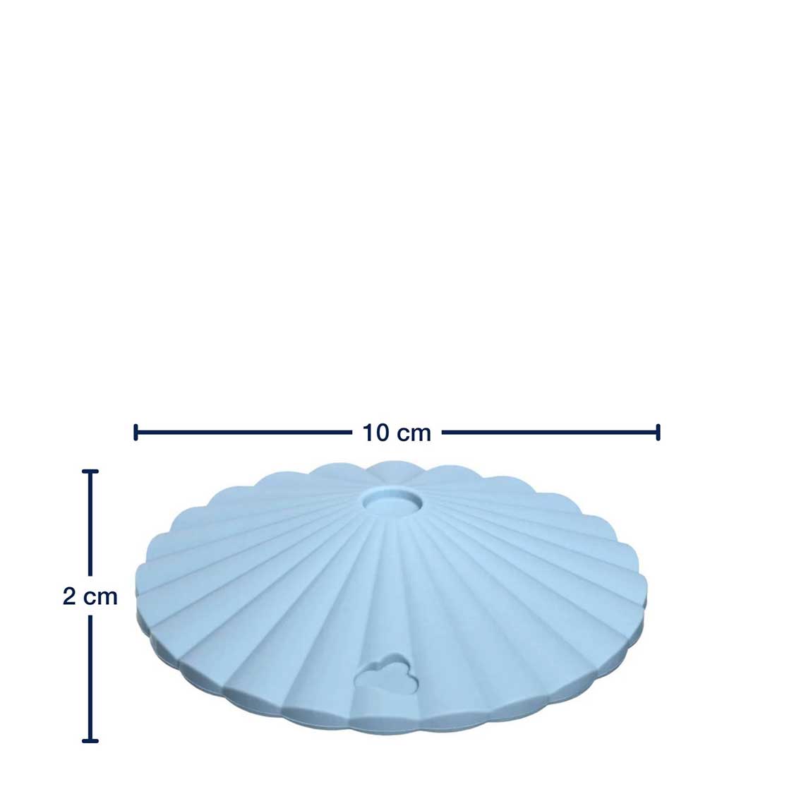 Silikon Schirmchen SOLE 10 cm apricot und blau 2er-Set