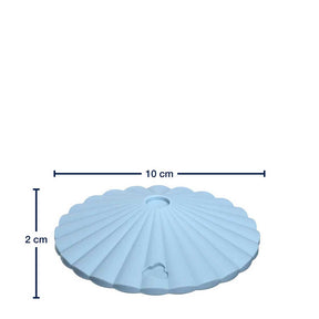 Silikon Schirmchen SOLE 10 cm apricot und blau 2er-Set