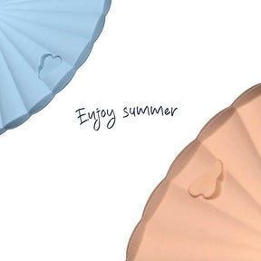 Silikon Schirmchen SOLE 10 cm apricot und blau 2er-Set