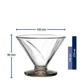 Eisschale aus Glas CONO 270 ml 3er-Set