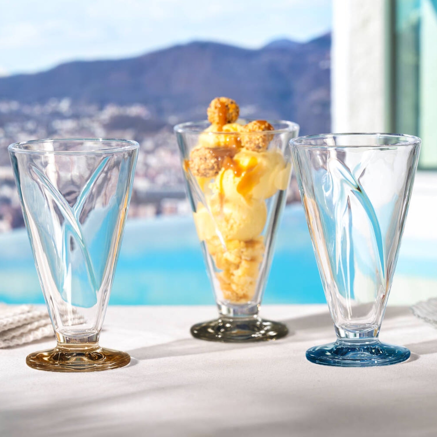 Eisbecher aus Glas CONO 360 ml 3er-Set