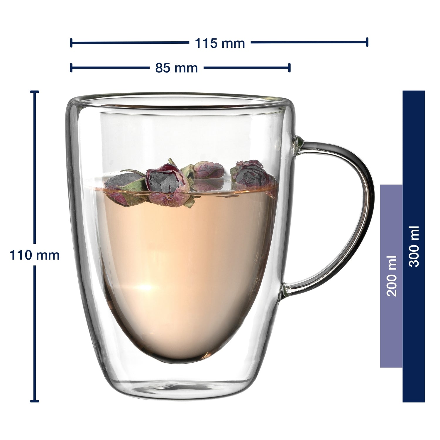 Doppelwandtasse DUO 300 ml 4er-Set – LEONARDO
