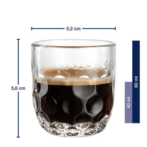 Espressoglas GOCCE 90ml 1. Variante 2er-Set