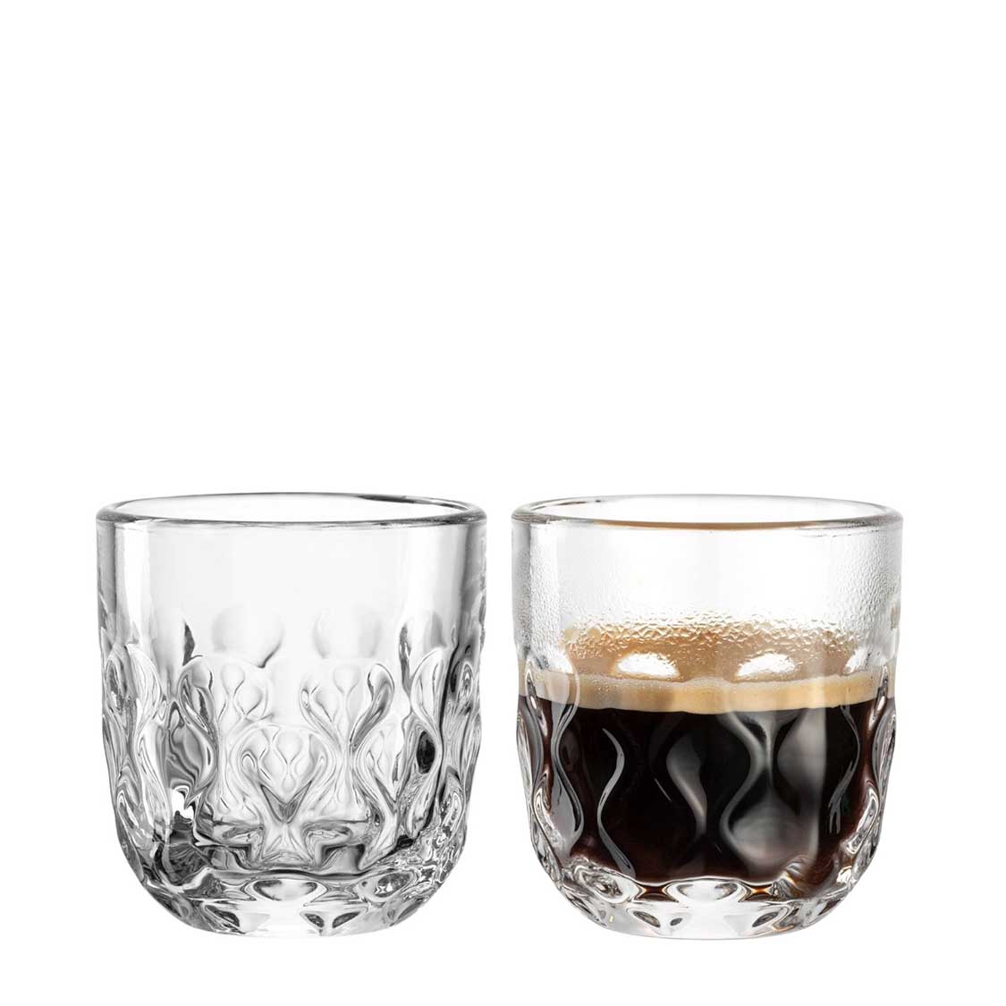 LEONARDO HOME GOCCE 055180-6: Set Di 6 Bicchieri Per Caffè In Vetro, 60 Ml, Eleganti Per Espresso E Cappuccino
