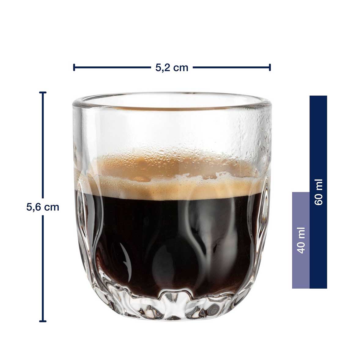 Espressoglas GOCCE 90ml 3. Variante 2er-Set