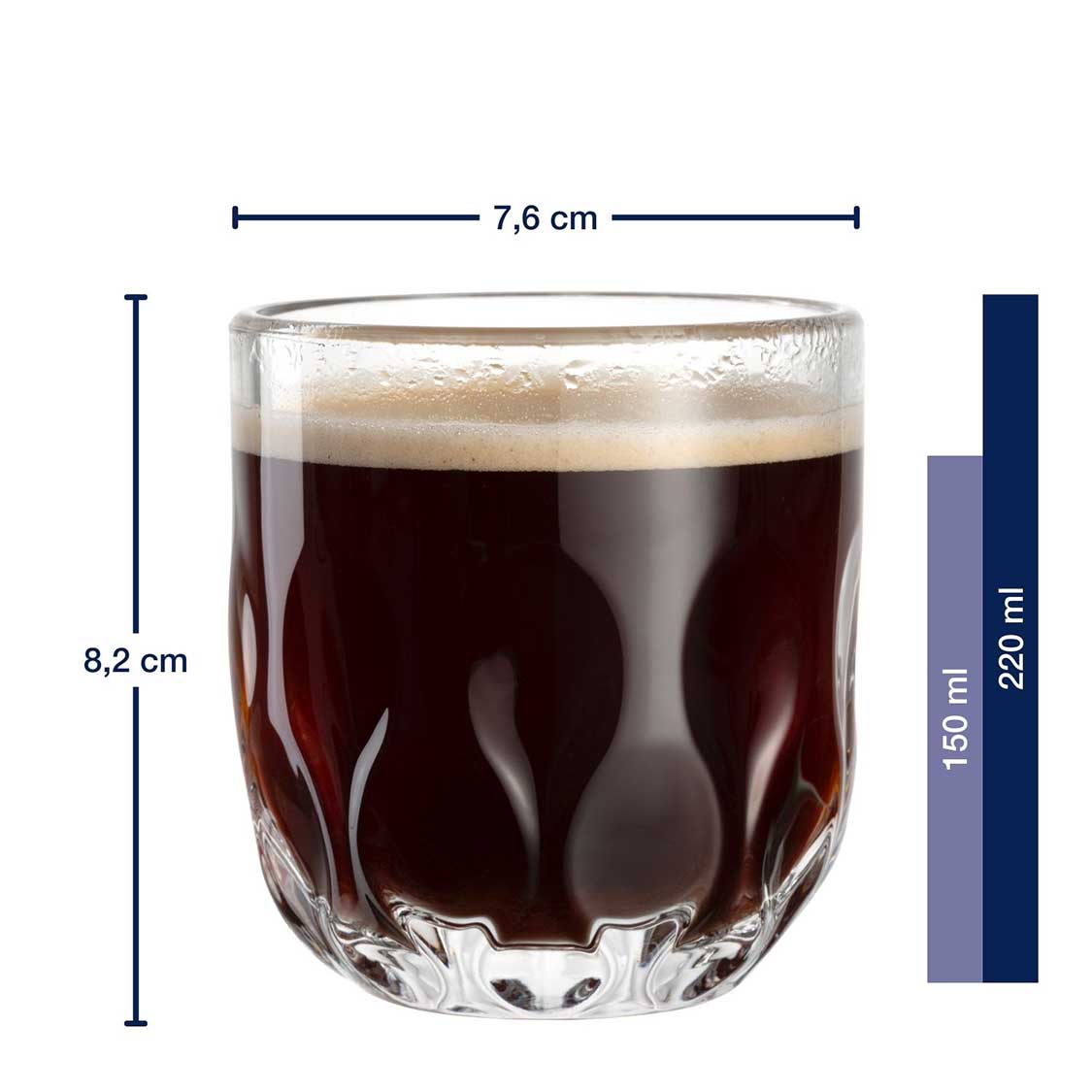 Kaffeeglas GOCCE 220ml 3. Variante 2er-Set