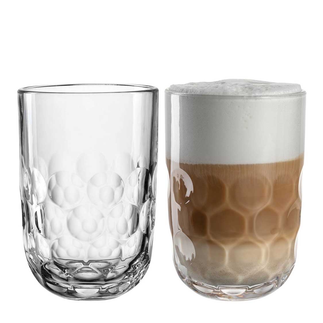 Latte Macchiato Glas GOCCE 380ml 1. Variante 2er-Set
