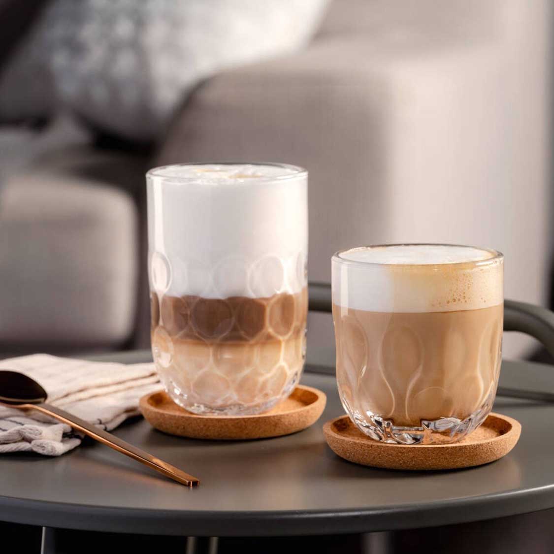 Latte Macchiato Glas GOCCE 380ml 1. Variante 2er-Set – LEONARDO