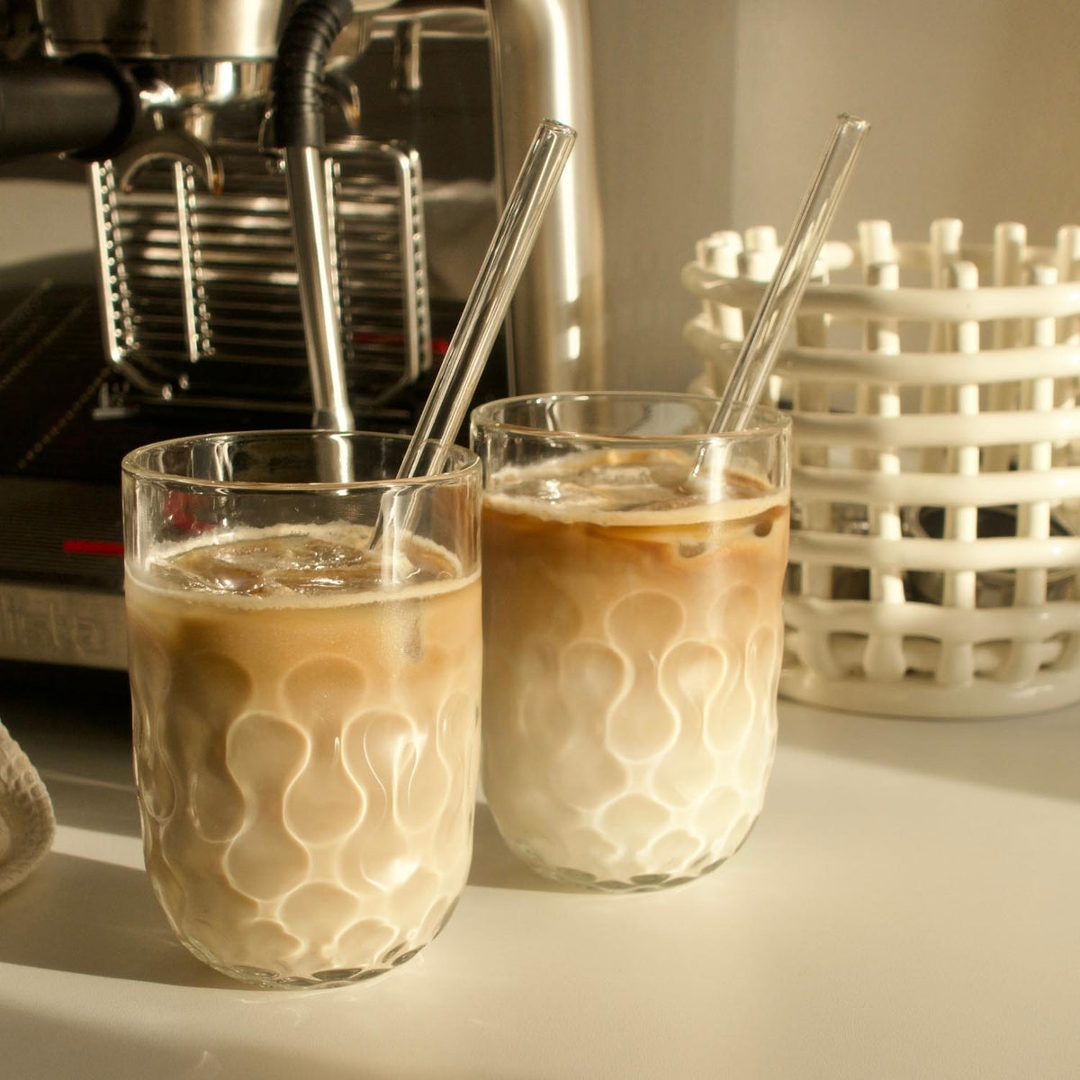 Latte Macchiato Glas GOCCE 380ml 2. Variante 2er-Set