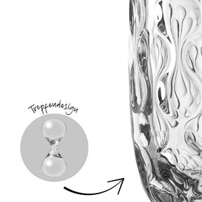 Latte Macchiato Glas GOCCE 380ml 2. Variante 2er-Set