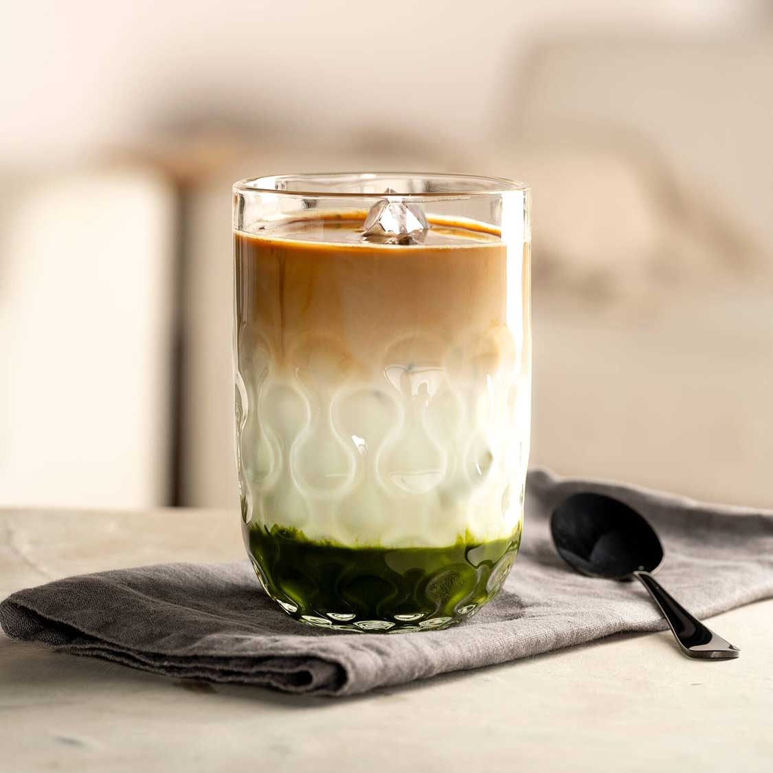 Latte Macchiato Glas GOCCE 380ml 2. Variante 2er-Set – LEONARDO