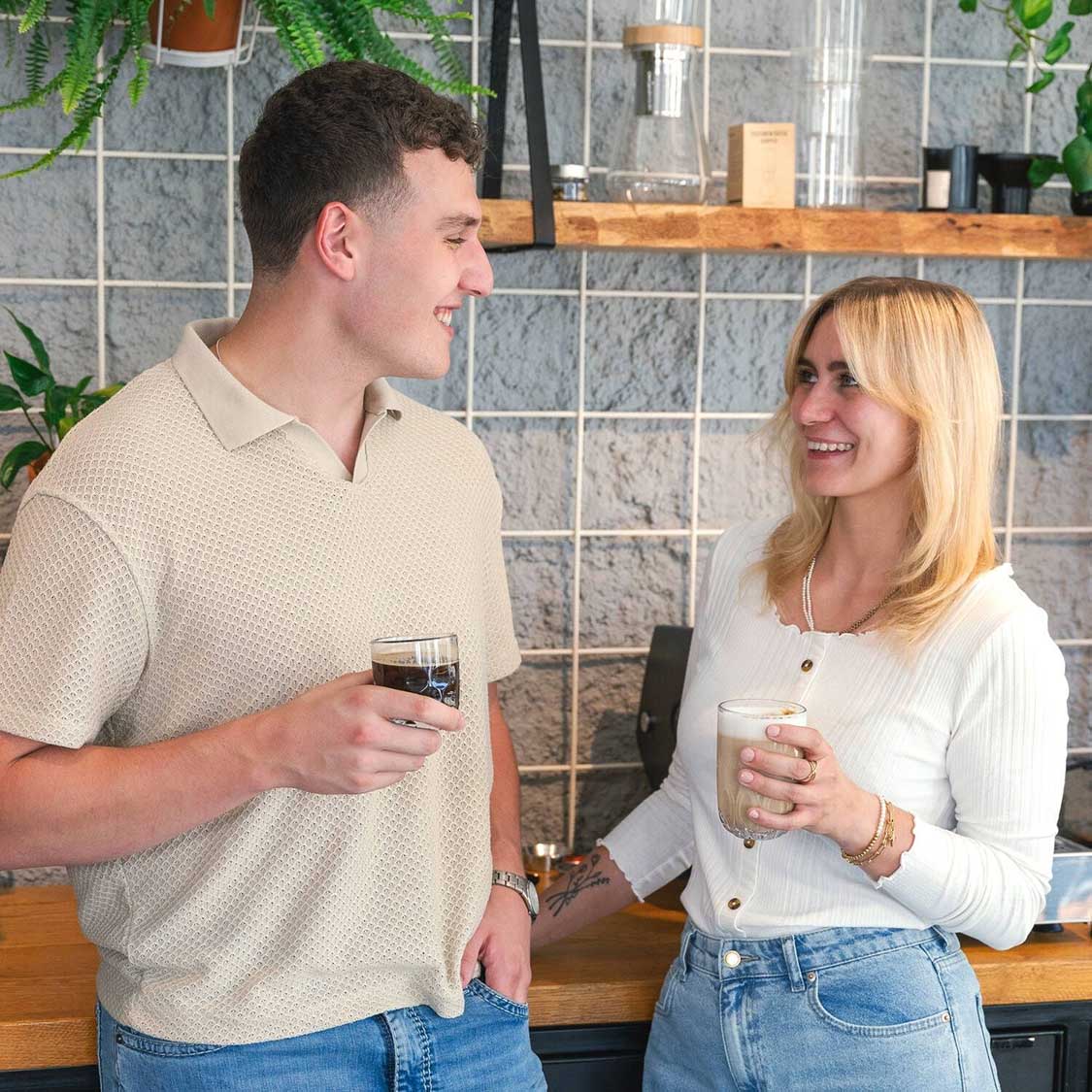 Latte Macchiato Glas GOCCE 380ml 3. Variante 2er-Set