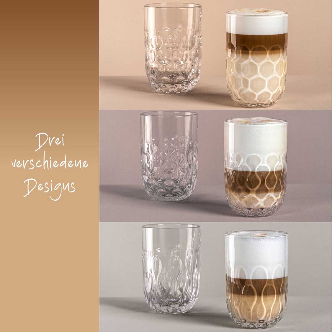 Latte Macchiato Set GOCCE 6-teilig