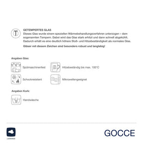 Untersetzer GOCCE braun/beige  4er-Set