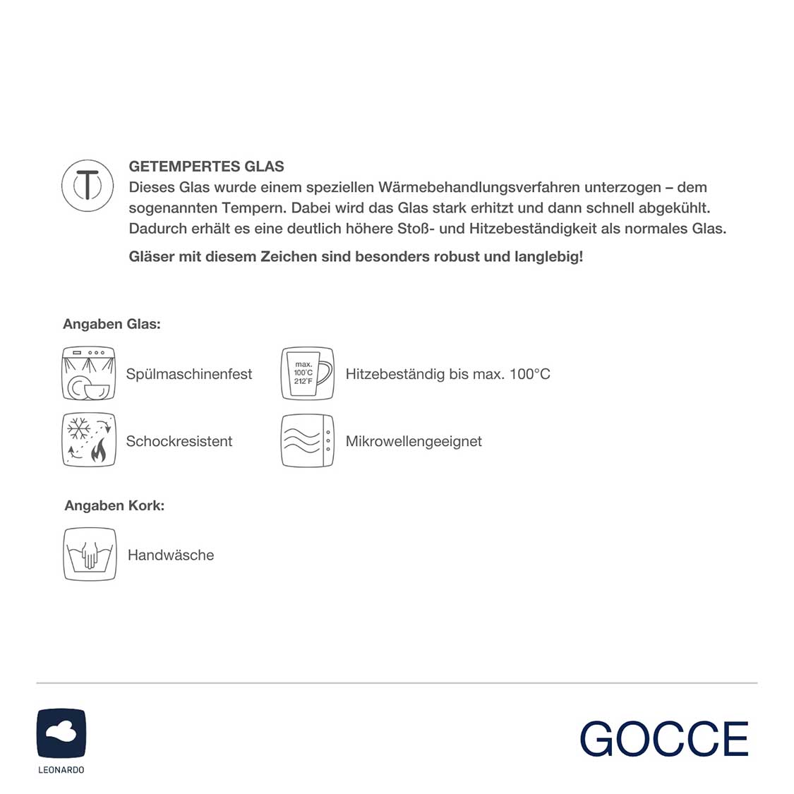 Untersetzer GOCCE grau  4er-Set