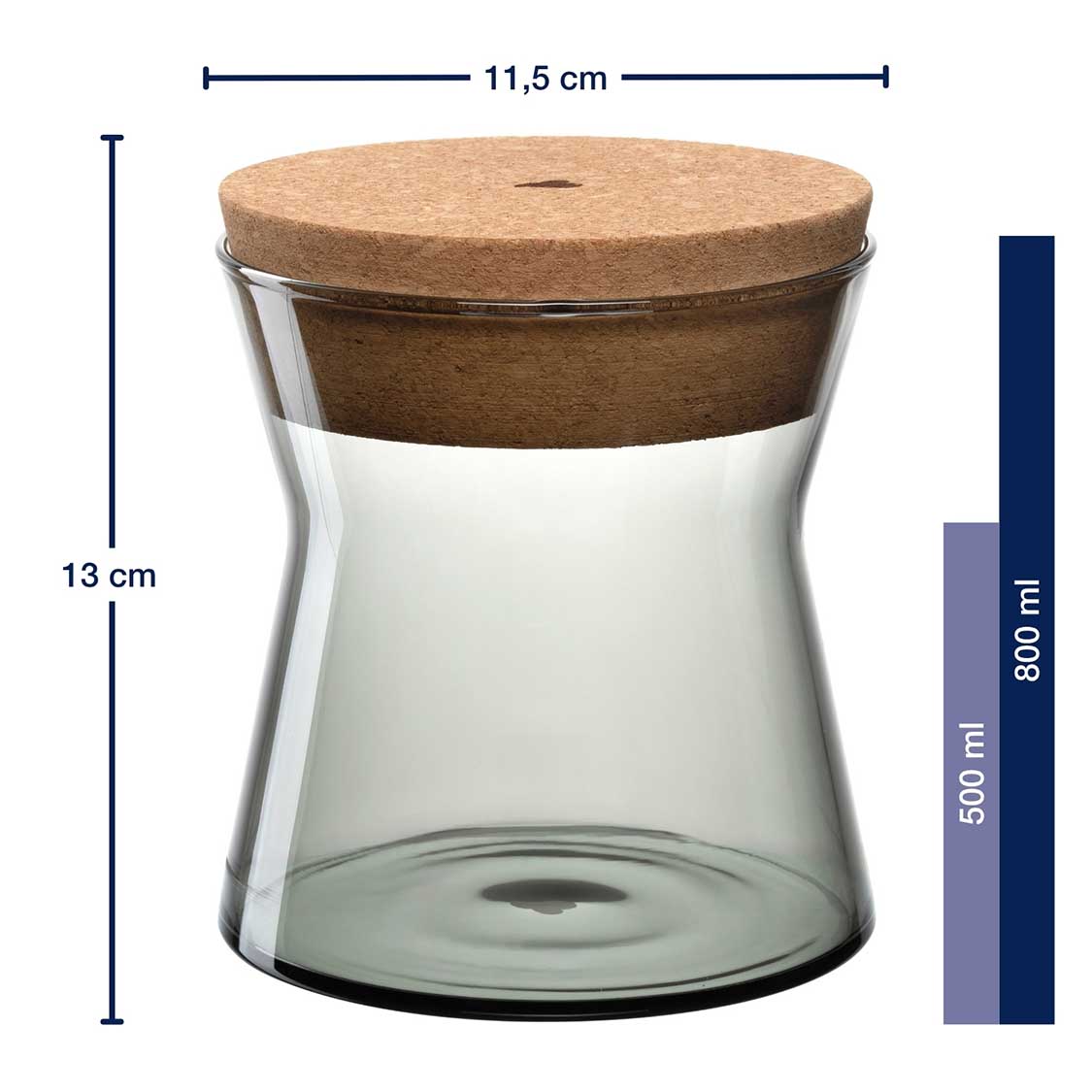 Dose FORMA X 13 cm grau