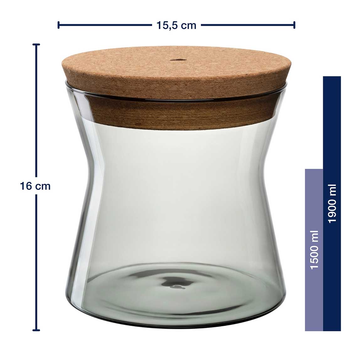 Dose FORMA X 16 cm grau