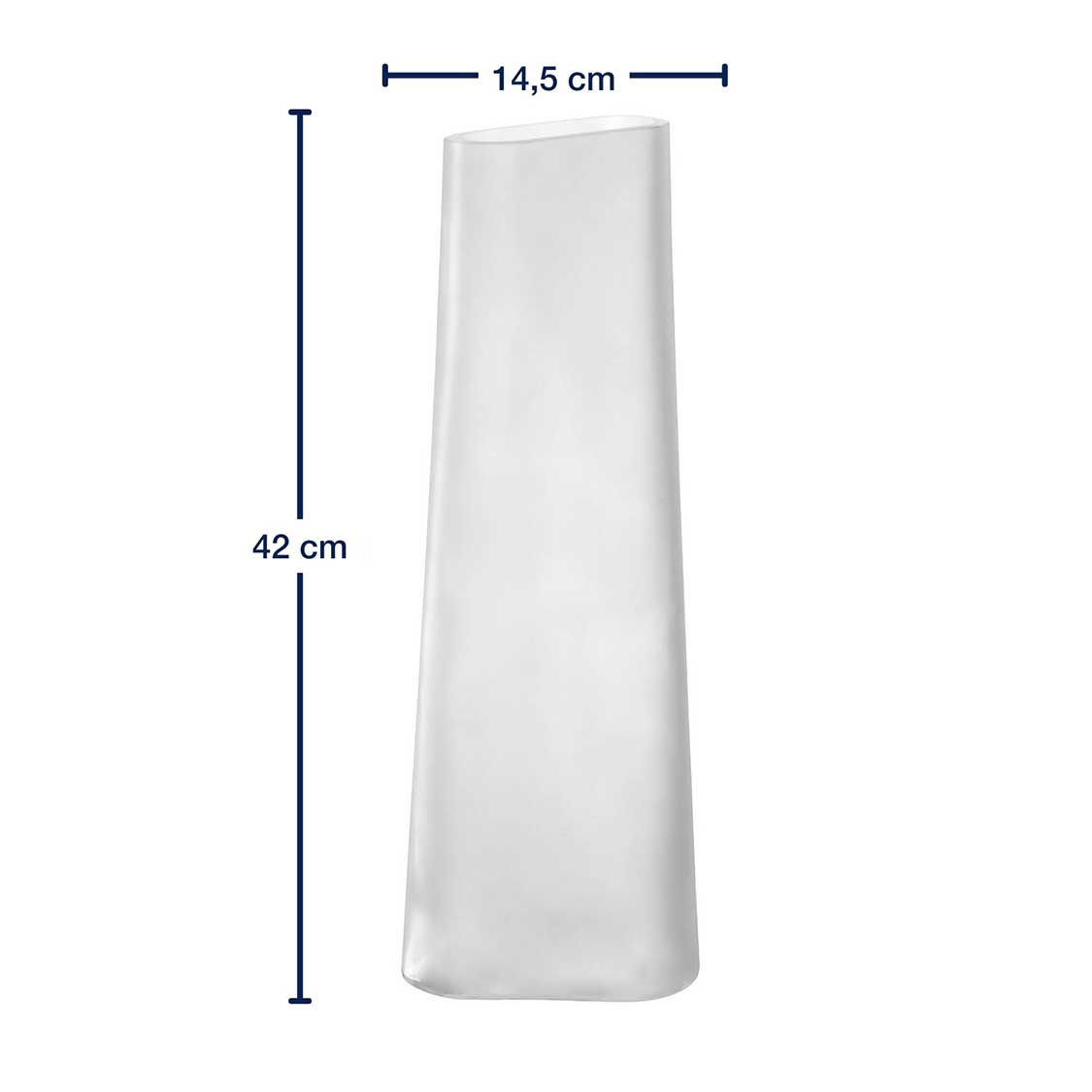 Vase TURNO 42 cm satiniert