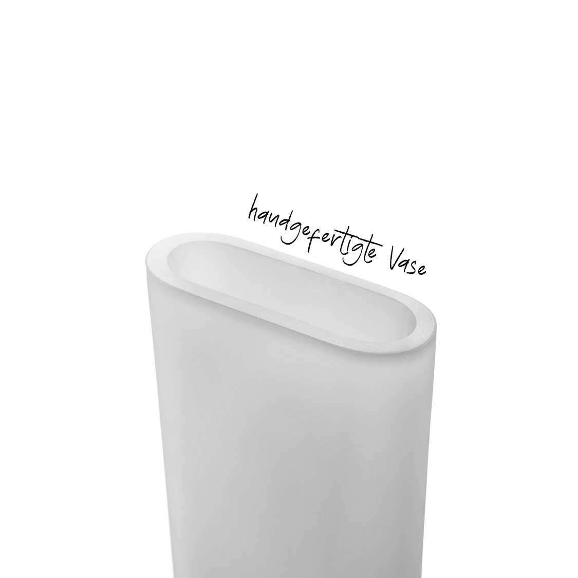 Vase TURNO 42 cm satiniert