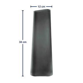 Vase TURNO 34 cm grau satiniert