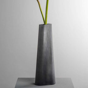 Vase TURNO 34 cm grau satiniert