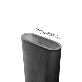 Vase TURNO 42 cm grau satiniert