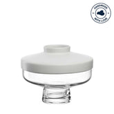 Vase RIVA mit Aufsatz 17 cm weiß