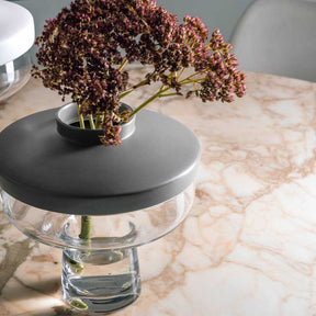 Vase RIVA mit Aufsatz 22 cm grau